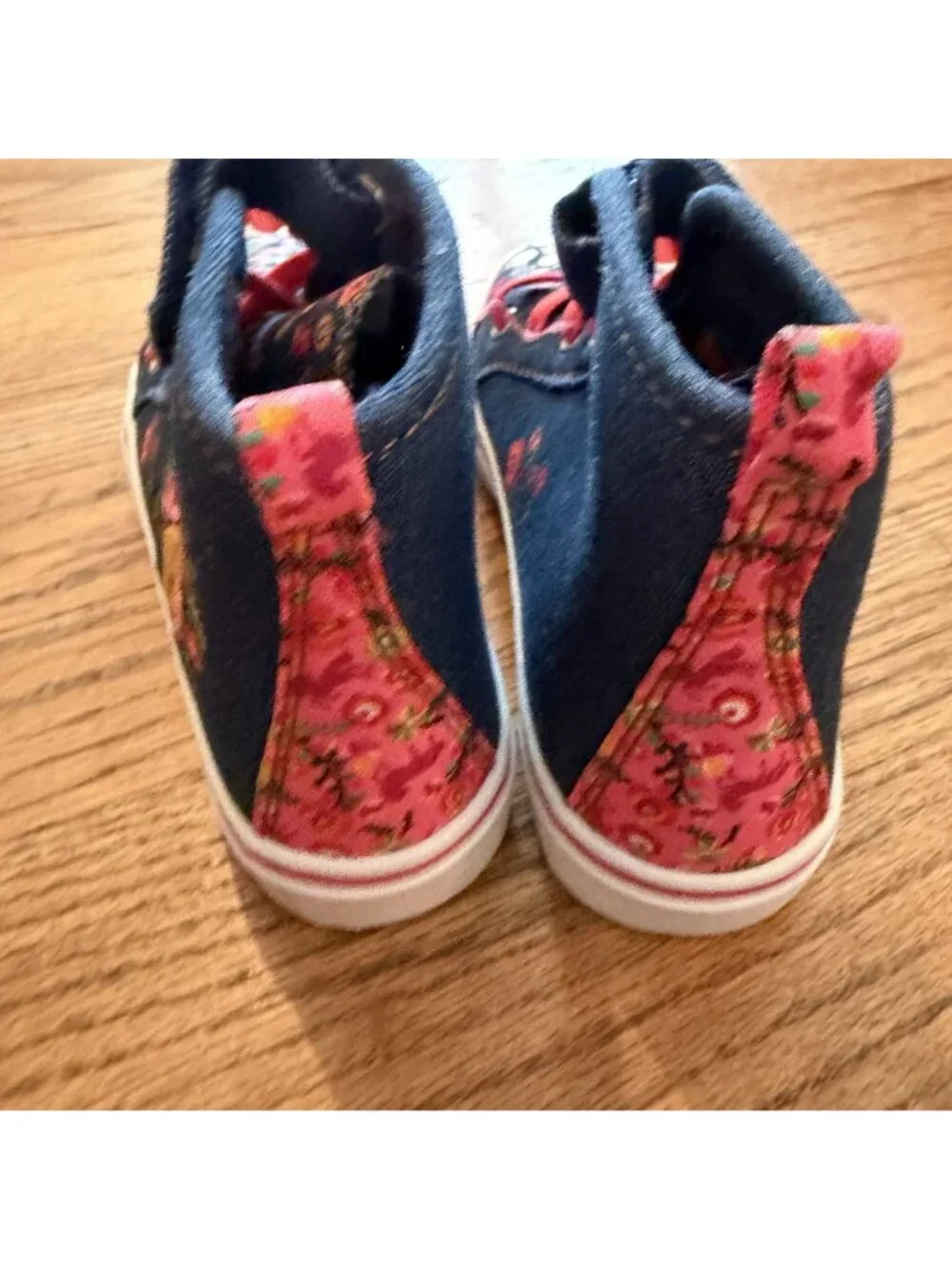 Wild Spirit Denim High Top Embroidered Sneakers Shoes NWOT Girls 12